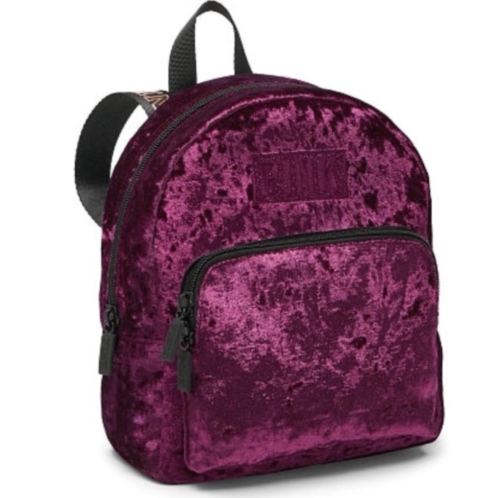 NWT Pink Victoria’s Secret Velvet Mini Backpack